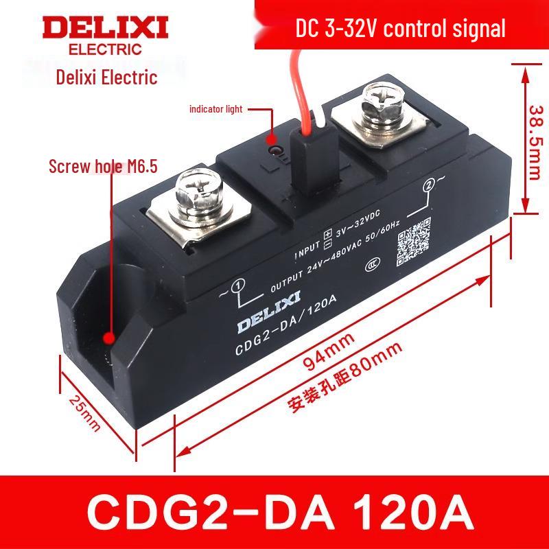 Трехфазный твердотельный контактор Delixi CDG3-DA40A DC to AC - 260A/100A