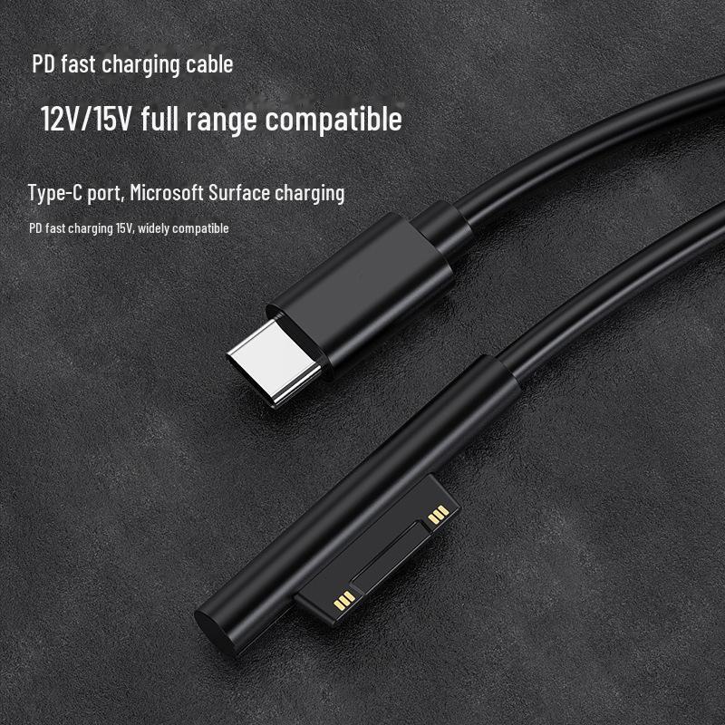Кабель для быстрой зарядки USB-C для Microsoft Surface Pro/Book/Tablet мощностью 65 Вт