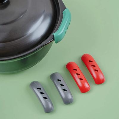 Силиконовый чехол для ручки кастрюли Теплоизоляционные чехлы Крепление для ушей кастрюли Пароварка Кастрюля Ручка Держатель Нескользящая ручка Кухонный инструмент