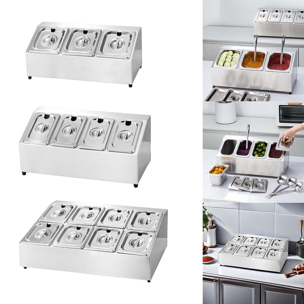 Commercial Box for Small Ingredients with Containers, Spice Organizer Box, Station