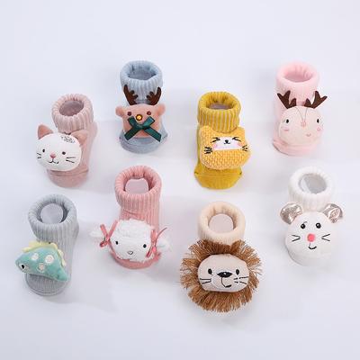 Новые милые детские носки с 3D куклами из мультфильмов, мягкие хлопковые носки для новорожденных, носки для маленьких девочек и мальчиков, вязаные носки для малышей
