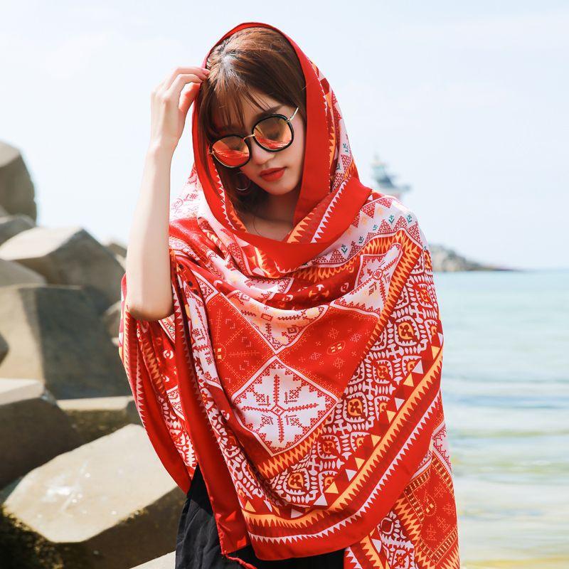 New tassel scarf Yunnan Dali tourism ethnic style shawl women's fashion versatile seaside beach towel