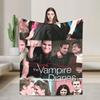 The Vampire Diaries Damon Salvatore Blanket Flannel All Season  Portable Super Warm Throw Blankets for Bedding Car Bedspreads