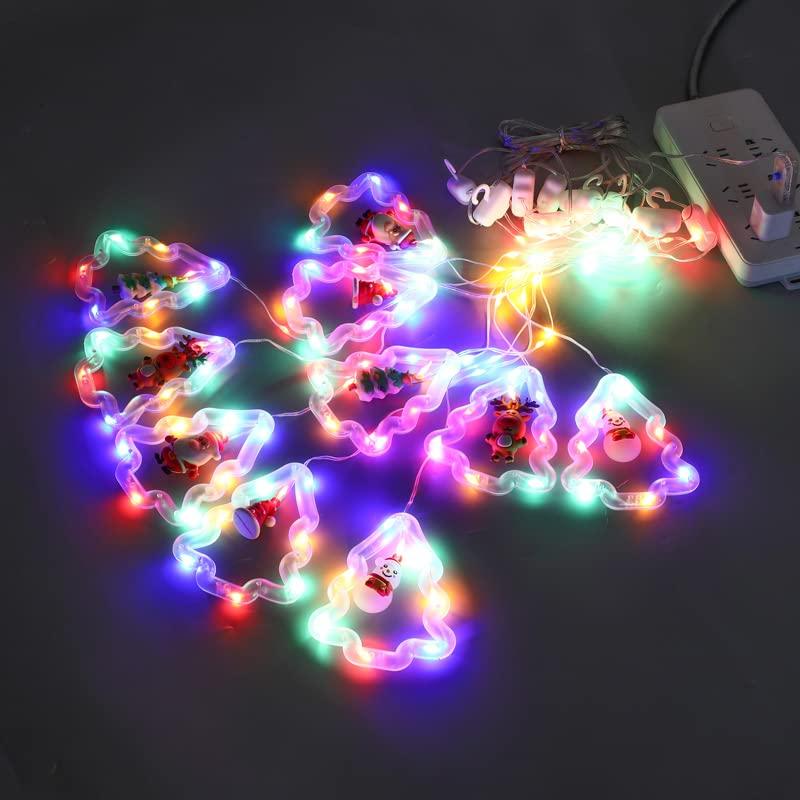 SITEDAN Christmas Curtain Lights, LED Illumination Lights, Christmas Lights with Remote Control, String Lights, Star-Shaped Decorative Lights, Create