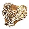 IBA Indianbeautifulart Cock Design Печатный блок Печать на деревянном штампе границы ткани одежды