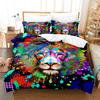 3D Digital Printing Lion Three-Piece Home Textile Bed Sheet Kit Bedding Kit