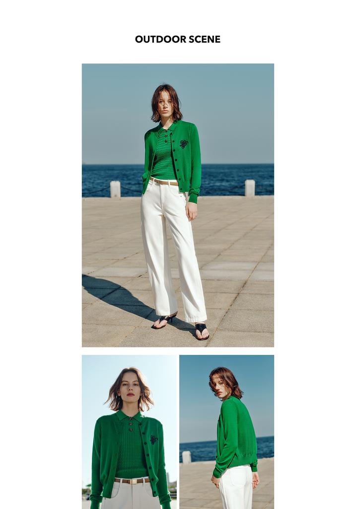 LILY Merino Wool Knitted Cardigan