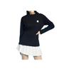 MLB New York Yankees Logo Embroidered Crew Neck Pullover Long Sleeve T-Shirt Unisex Tops Black 3ATSB0131-50BKS