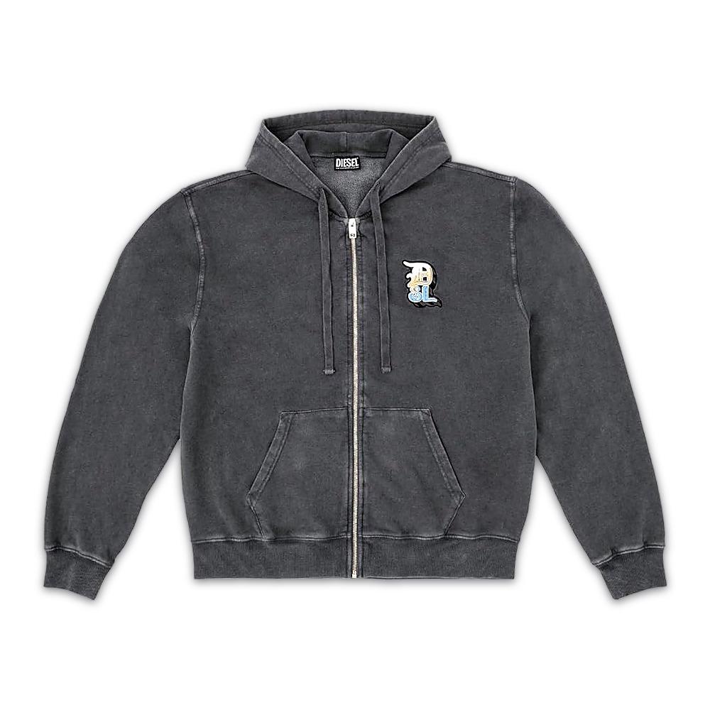 Толстовка на молнии Diesel S-NEW-GINN-HOOD ZIP-SED Мужская спортивная толстовка Хлопок A22187RCQAC