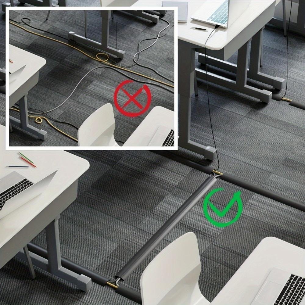1PC 1m/2m/3meters Floor Cord Cover Extension Wiring Duct Protector Power Cable Protector Covers Practical Wire Organizer