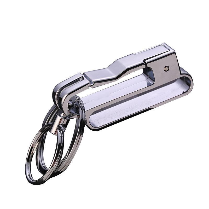 Zhongbang Мужской креативный металлический двойной съемный брелок для ключей от автомобиля с защитой от потери
