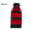 Holiday Party Table Decorations Christmas Wine Bottle Cover with Bow & Pom Pom, Drawstring Red Cute Costumes Green Wrap for Decor, Home Decoration