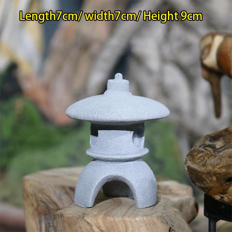 Ретро беседка китайская башня фонари мини пагода модель китайский дзен мини фэншуй миниатюрная статуэтка песчаник домашний сад декор