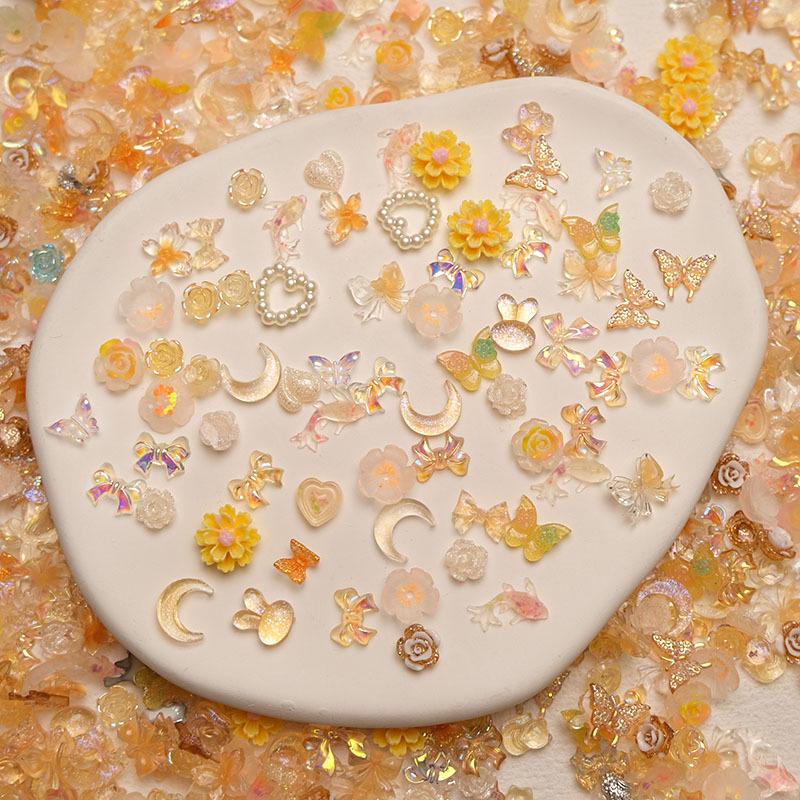 DIY Resin Nail Art Mixed Material Set for Wearable Nail Accessories