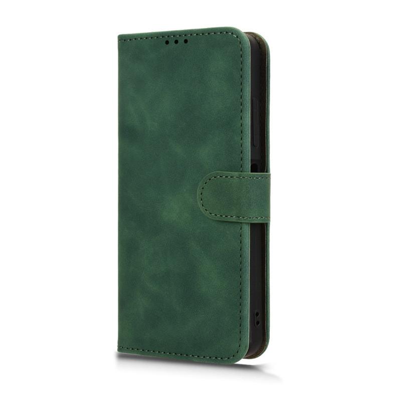 Цветной Кожаный Однотонный Чехол-книжка для Мобильного Телефона с Отделениями для Карт для Zte Blade A75 5g