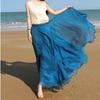 Floral Long Summer Beach Chiffon Wrap Cover Up Maxi Skirt For Women High Waisted Pleated Dancing Party Skirts