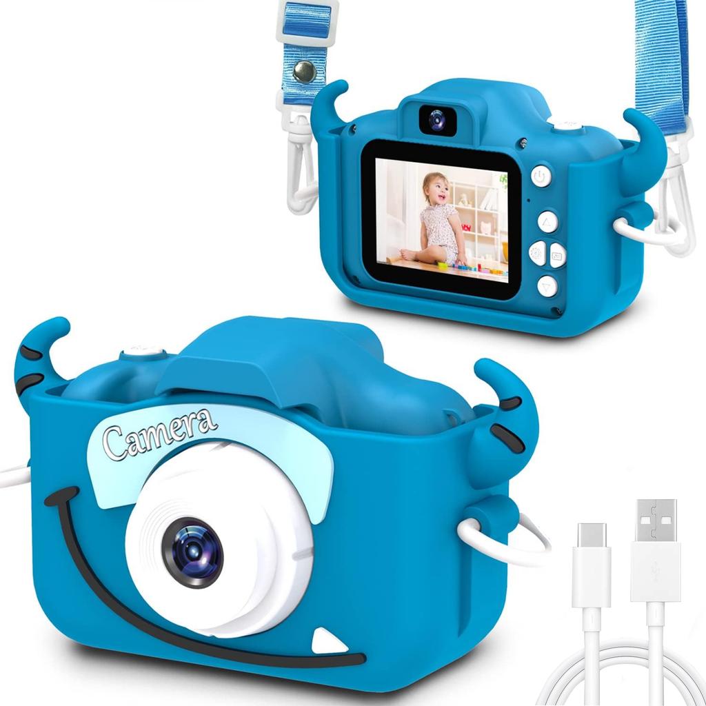 Kids Digital Camera With Sd Card Toy Girl Boy 1080P Hd Screen Outdoor Cartoon Dinosaur Camera Photography Video Birthday Gifts