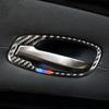 4pcs/Set Carbon Fiber Auto Interior Door Handle Cover Decoration Stickers For BMW E60 5 Series 2005-2010 Car Tuning Accessories