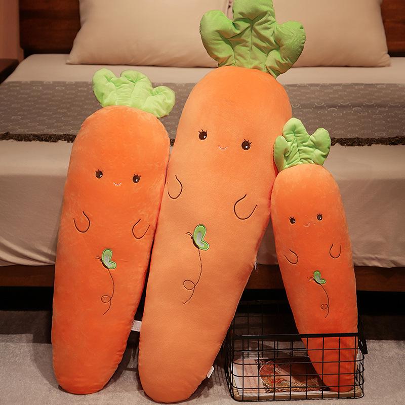 Съемная и моющаяся плюшевая подушка-морковка - длинная, мягкая игрушка-кукла для девочек