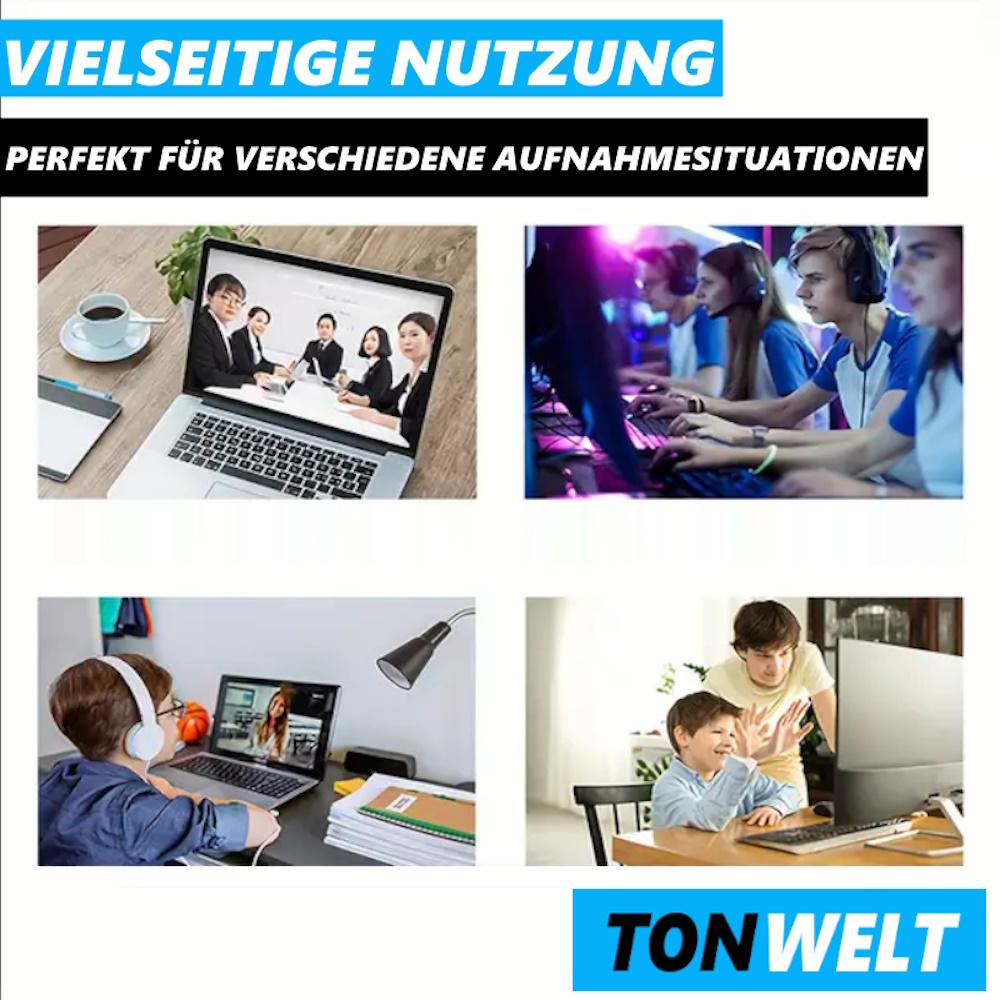 TONWELT USB Микрофон Игровой Подкаст Стриминг ПК Набор со Стойкой и Поп-фильтром