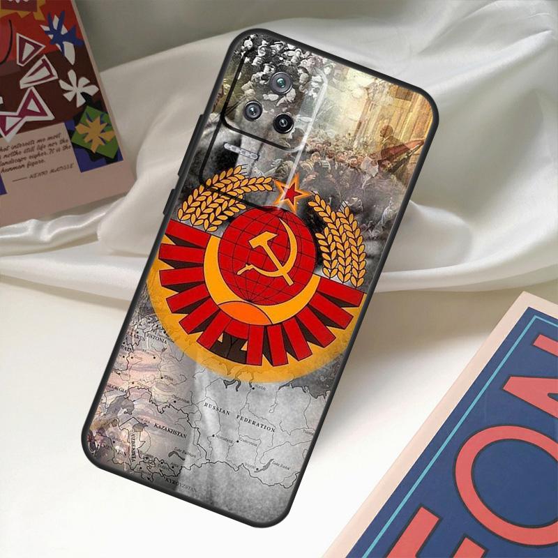 Чехол с флагом СССР для POCO X6 Pro X3 X5 F3 F5 M5s M6 Pro Xiaomi 14 Ultra 11T 12T 13T Pro 12 13 Lite