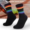 2PCS Rainbow Stripe Striped Socks Breathable Mesh Sports Running Socks Running Socks  Tennis