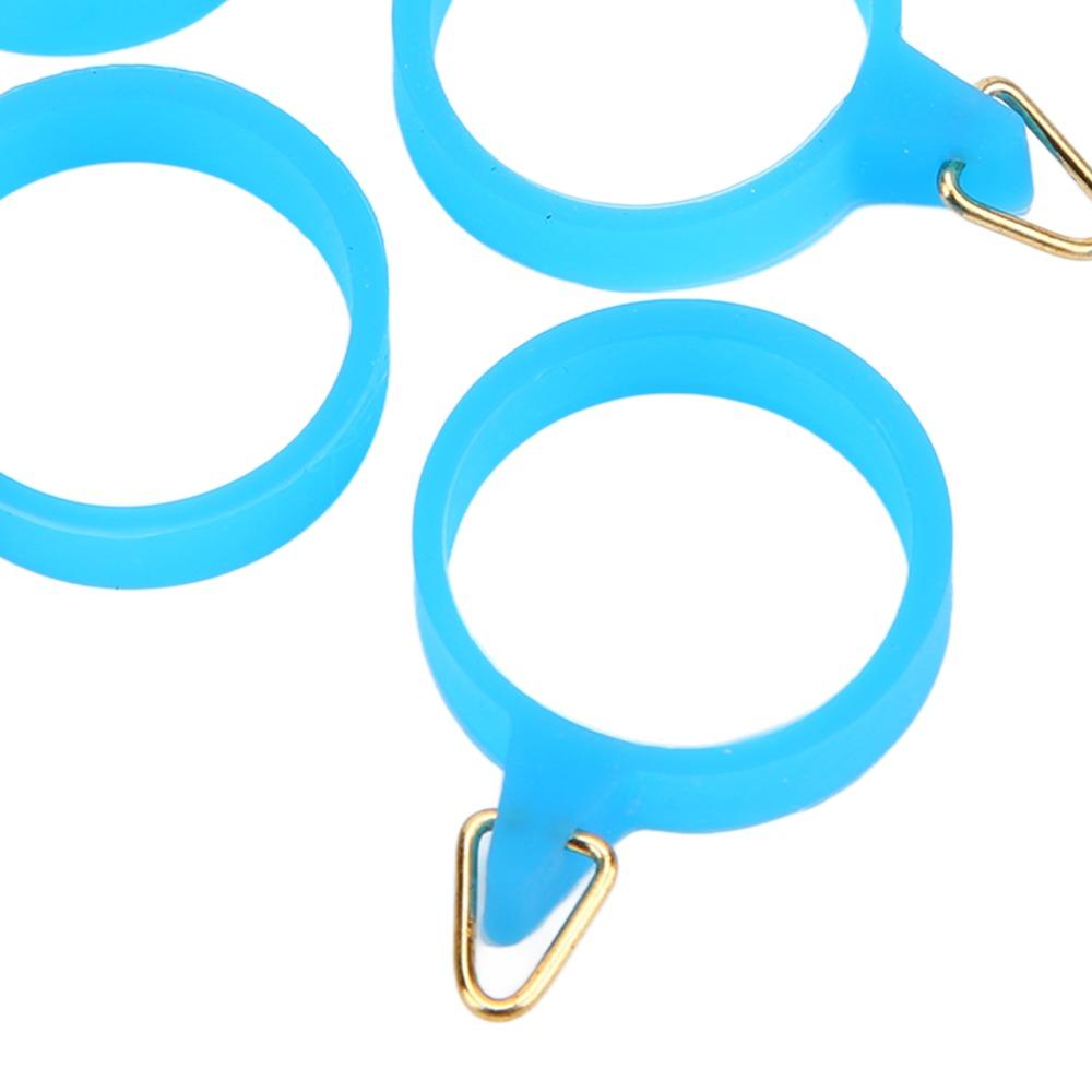 5PCS with Rubber Circle Bait Hook Holder High Elastic Fishing Hook Holder for Outdoor Fishing