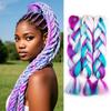 African Style 3 Colors Synthetic Mixed Gradient Twisted Braids Wig Women DIY Colorful Dreadlocks Hair Extensions