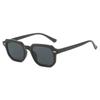 Retro Polygonal Frame Sun Glasses Striped Temples Driving Shades  for Women & Men