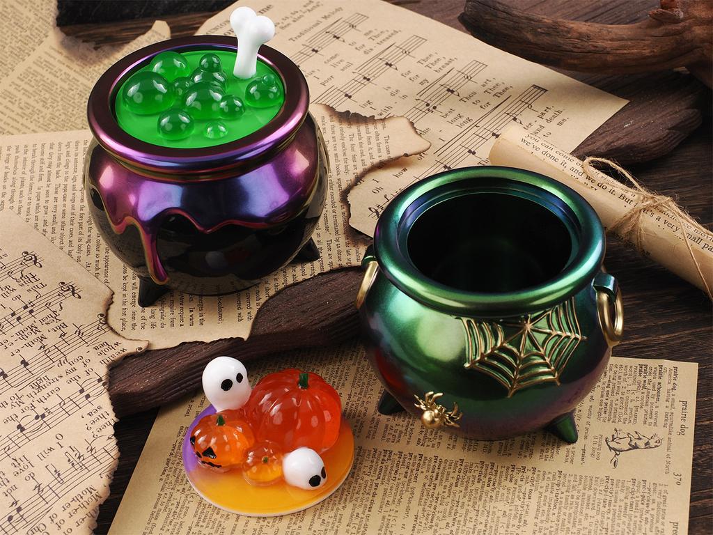 3D Силиконовая форма для котла ведьмы на Хэллоуин, DIY креативная форма для коробки для хранения тыквы, форма для заливки эпоксидной смолы, форма для контейнера для конфет