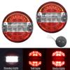 12V-24V 20LED Tail Light Rear Brake Stop Light Turn Signal Lamp Round Hamburger Bulb Fit Car Truck Lorry Van Trailer 3 Functions