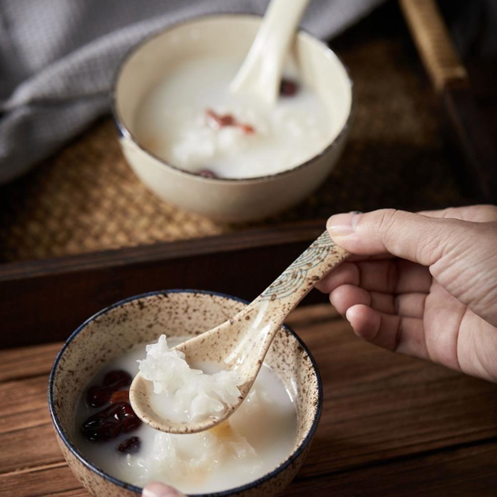 Японский стиль три изогнутые ложки кухонная утварь суповая ложка простота помешивания ложка