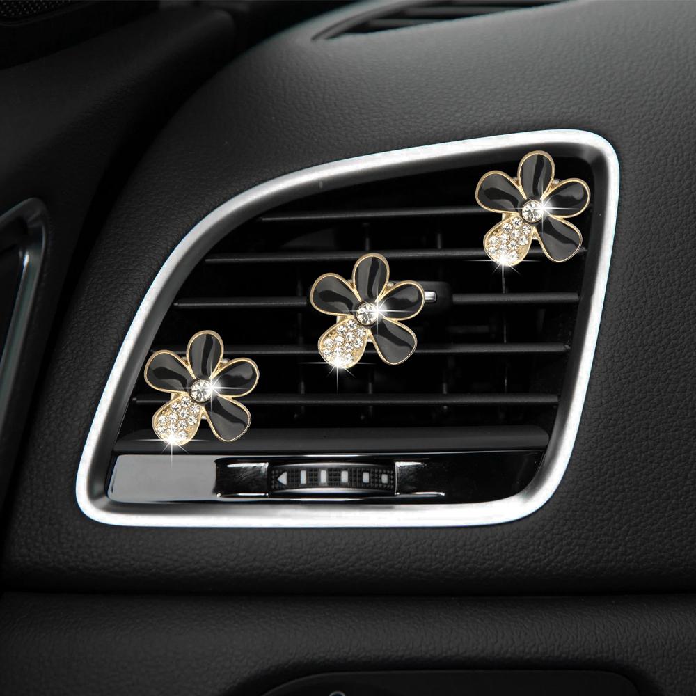 3 шт. Украшения для автомобиля Цветочный освежитель воздуха для автомобиля Зажим для вентиляционного отверстия Декор для автомобиля Аксессуары для салона автомобиля Украшения для женщин и девочек