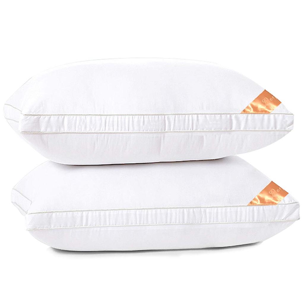 AYO Pillow, Hotel-Quality High-Resilience Pillow, Side-Sleeper, Washable, 3D Structure, 43x63cm, White (Length 63cm x Width 43cm x Height 20cm) (Two