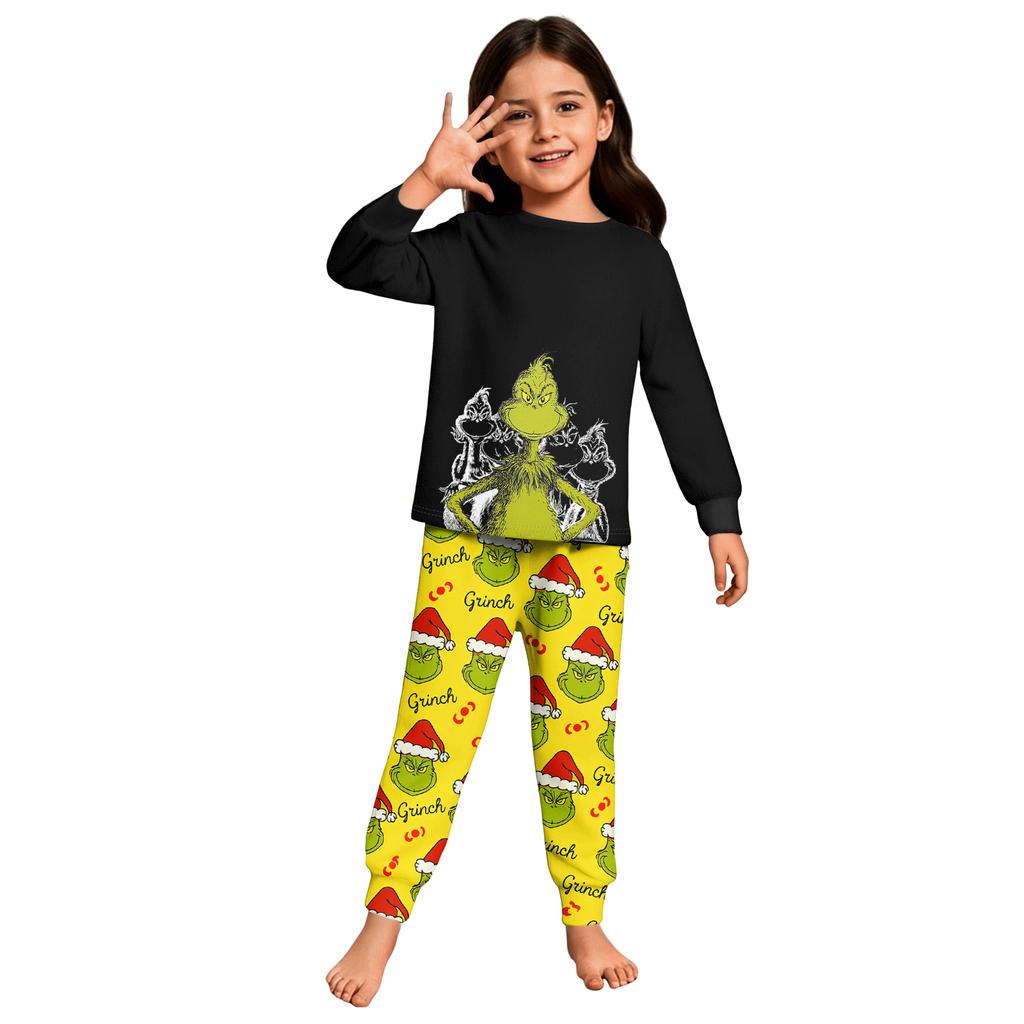 Children's  Boys And Girls Thin Two-piece  Long-sleeved Pants Two-piece