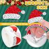 500pcs/Roll Christmas Gift Tags Gift Label Stickers Red Santa Hat Design with Glitter Cards Gift Packaging Decoration Navidad 25