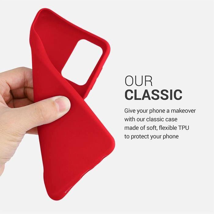 Coque - Booling - pour Samsung A32 5G - Silicone Rouge - Design Magnétique - 2 Verres Trempés