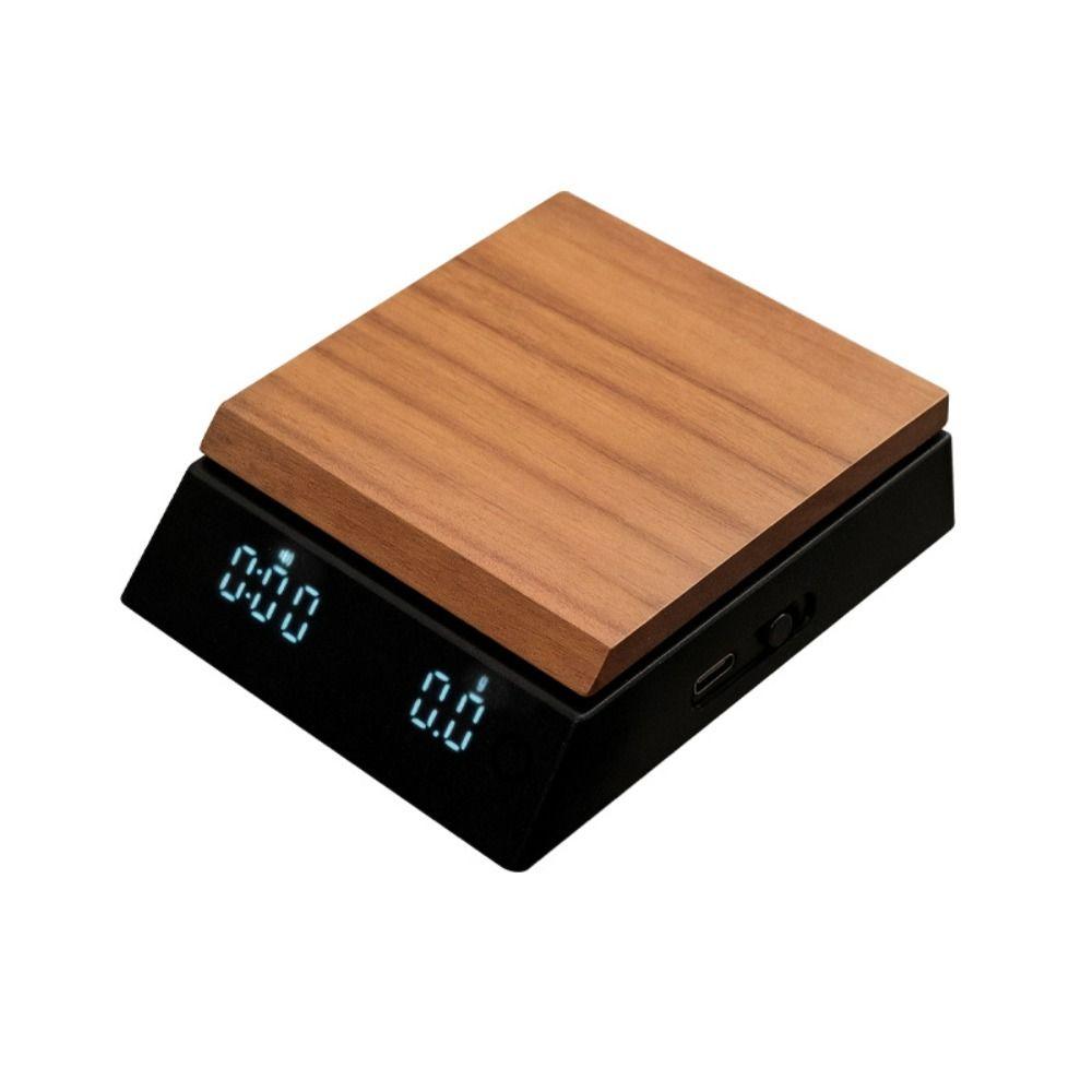 LED Mini Wooden Tea Scale Type-c Precision Tea Scale Electronic Tea Scale Coffee Weighing