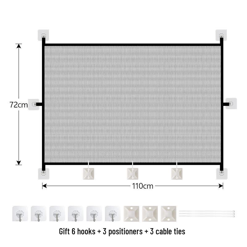 Складной трансграничный барьер для питомцев: Портативный забор для кошек с защитой от подкопа и изоляционная сетка