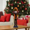 Nutcracker Figurine Christmas Decoration Crafts Wood Doll Wooden Sculpture for Home Shelf