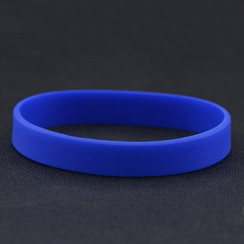New Fashion Trendy Silicone Rubber Wristband Flexible Wrist Band Cuff Bracelet Bangle 1Pcs