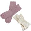 [Hiorie] Made In Japan Cold Socks Inner Silk Outer Cotton Socks M Size Set of 2 Pairs 5 Toes + Cover Socks Moss Pink Silk