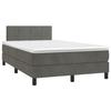 Maison Exclusive - Sommier à lattes de lit et matelas gris foncé 120x190cm velours