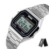 SKMEI 1123 Водонепроницаемые цифровые часы 3Bar reloj hombre для повседневной носки, спорта, моды, Мужские, Ремешок из нержавеющей стали, Светодиодный дисплей, Часы