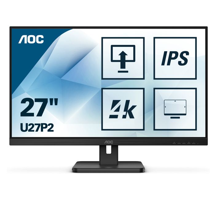 Écran PC 27" - AOC - U27P2 - 4K Ultra HD - IPS - Noir