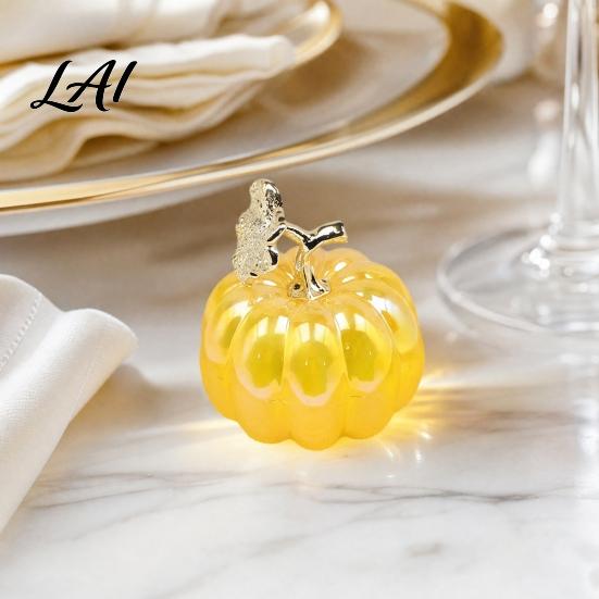 Car Halloween Ornament Acrylic Simulation Pumpkin Decor Fake Festive Autumn Decor for Table Car Spooky Party Centerpiece Fall Season Decoration