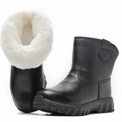 Зимние шерстяные, снежно-бархатные, нескользящие, водонепроницаемые ботинки, теплые и морозостойкие, утолщенные, с мехом, интегрированные в хлопчатобумажную обувь 40 градусов