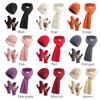 3Pcs/Set Ear Protection Women Hats Scarf Gloves Set Warm Touchscreen Gloves Knitted Hat  Outdoor