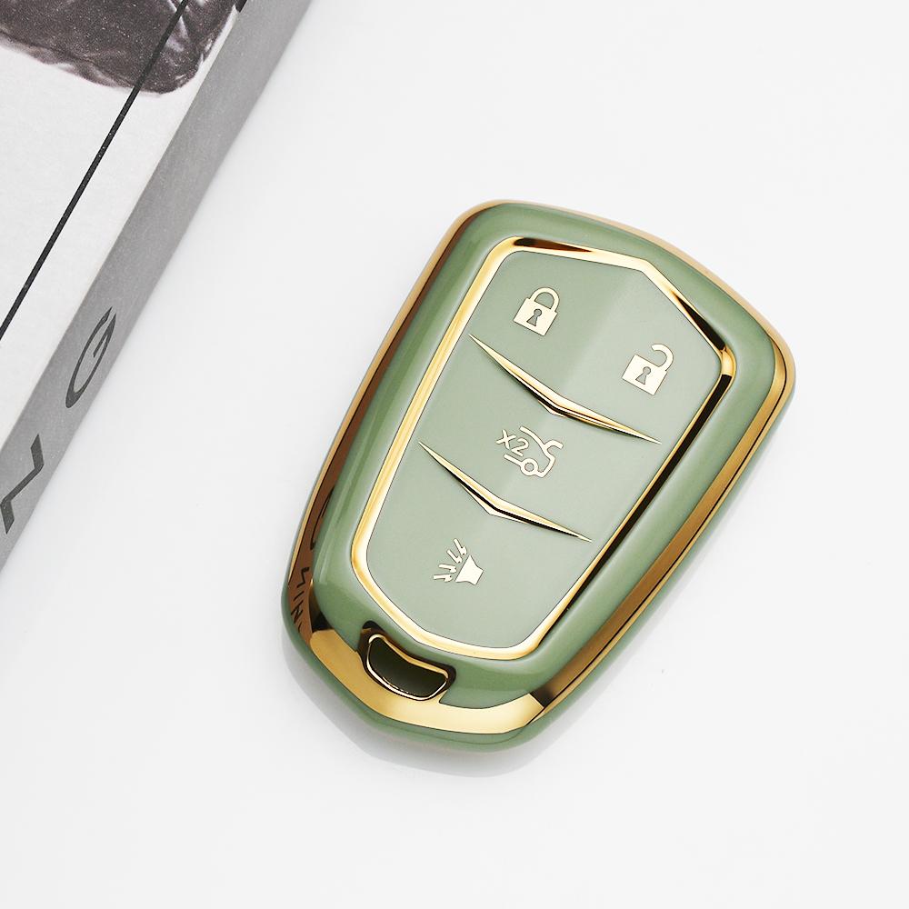 4/5 Buttons TPU Car Smart Key Cover Case Key Fob Bag For Cadillac ATS CT6 CTS DTS XT5 Escalade ESV SRX STS XTS ELR 2014 - 2018