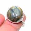 Natural Labradorite Gemstone 925 Sterling Silver Jewelry Ring Size 7.5 Q8W27